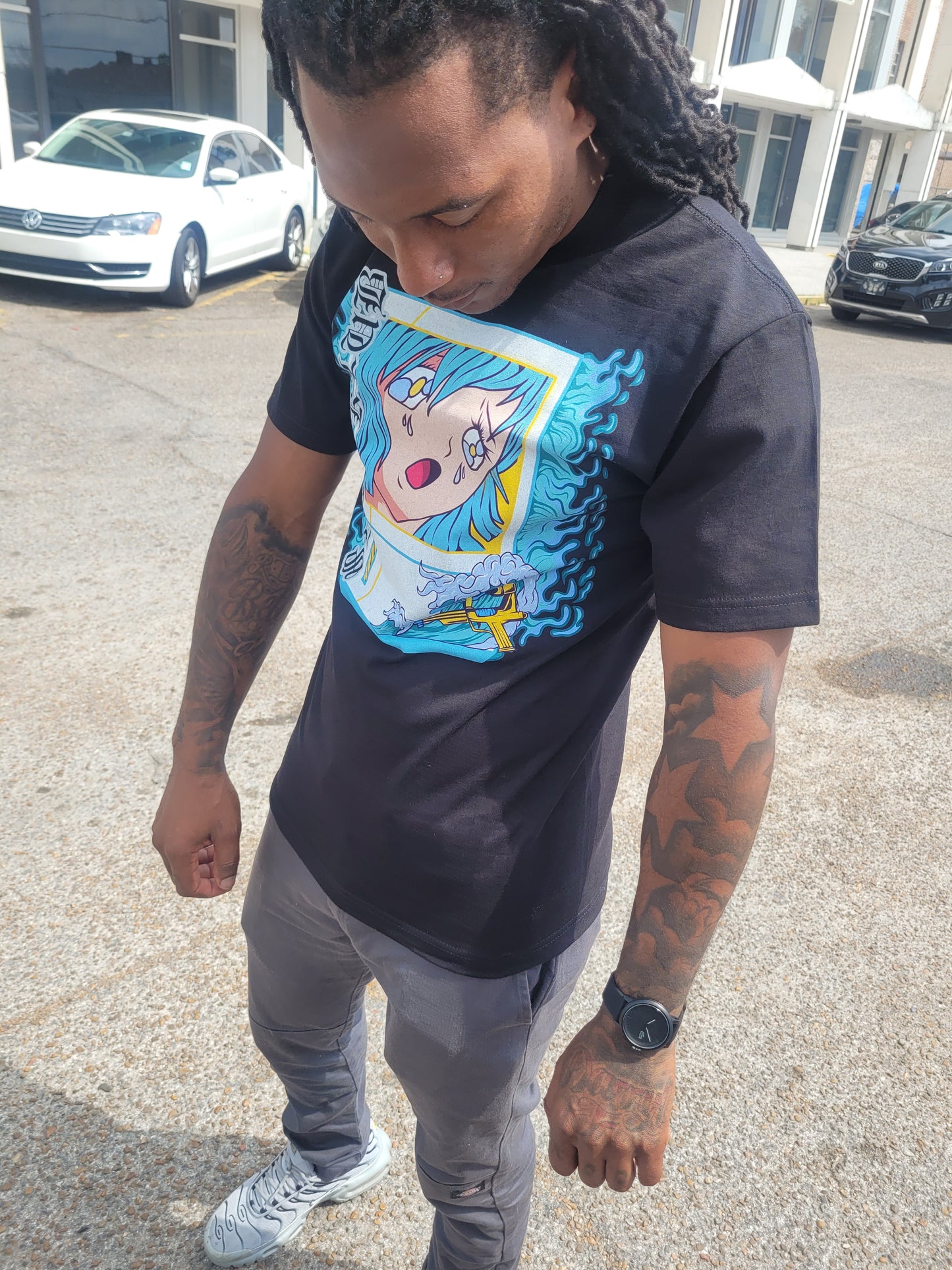 Aqua 5 polaroid t-shirt