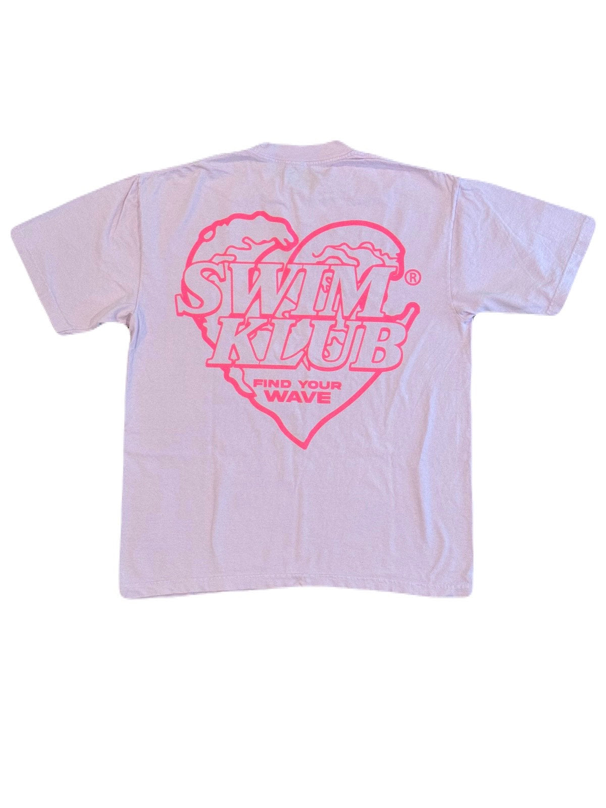Wave Heart t-shirt [pink on pink]