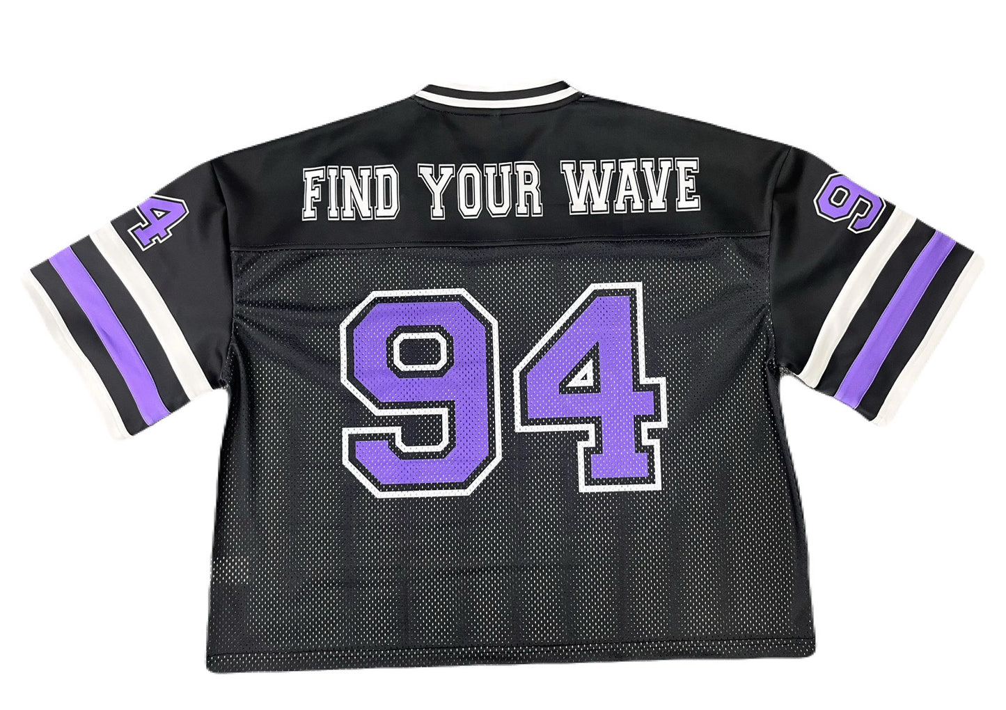 Low Crop Jersey (mid-sleeve) Black/Purple/White