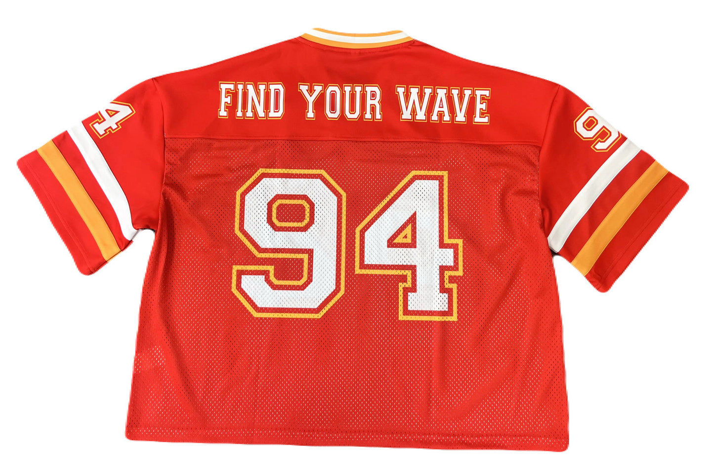 Low Crop Jersey (mid-sleeve) Red/Yellow-Orange/White