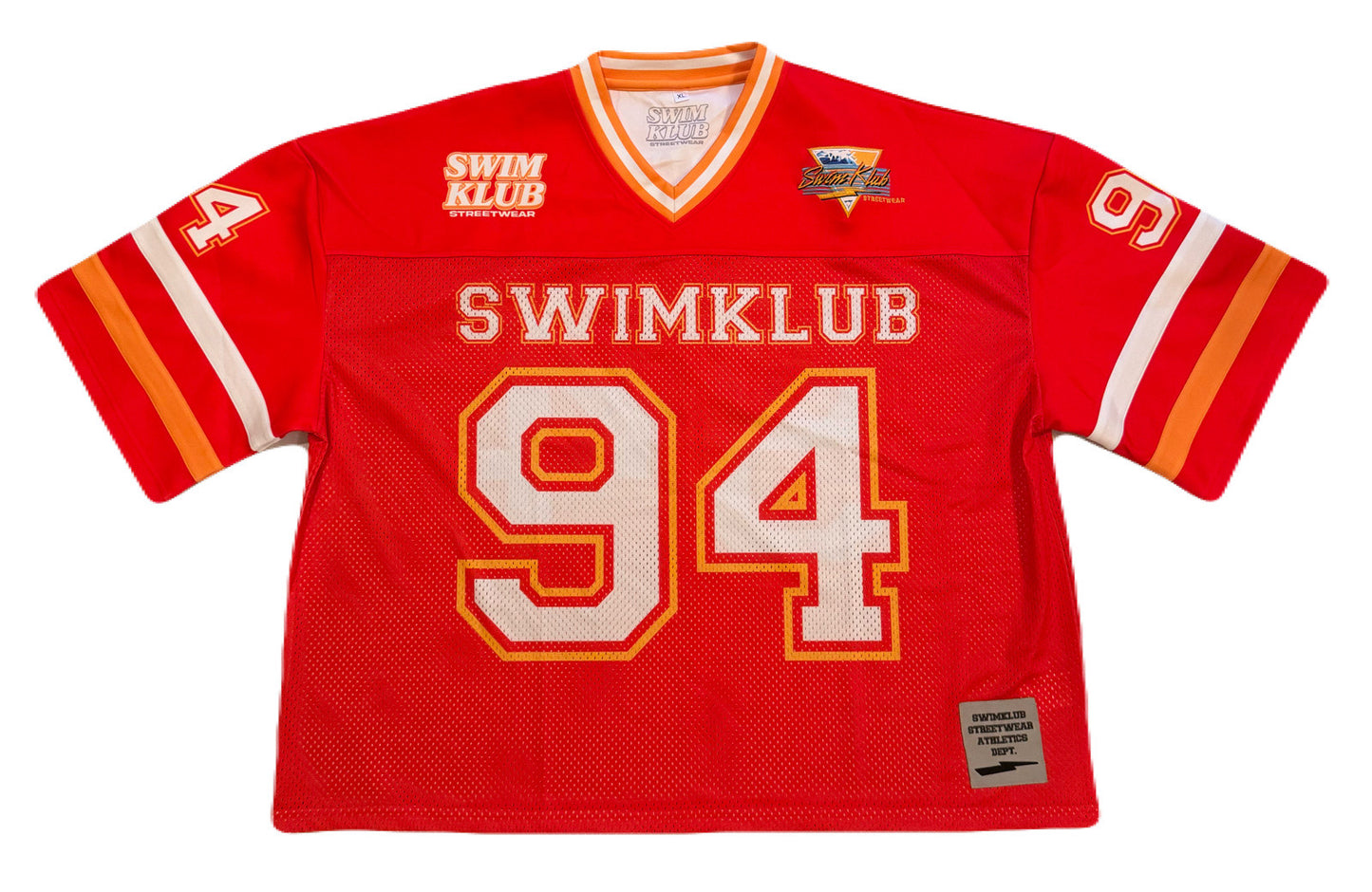 Low Crop Jersey (mid-sleeve) Red/Yellow-Orange/White